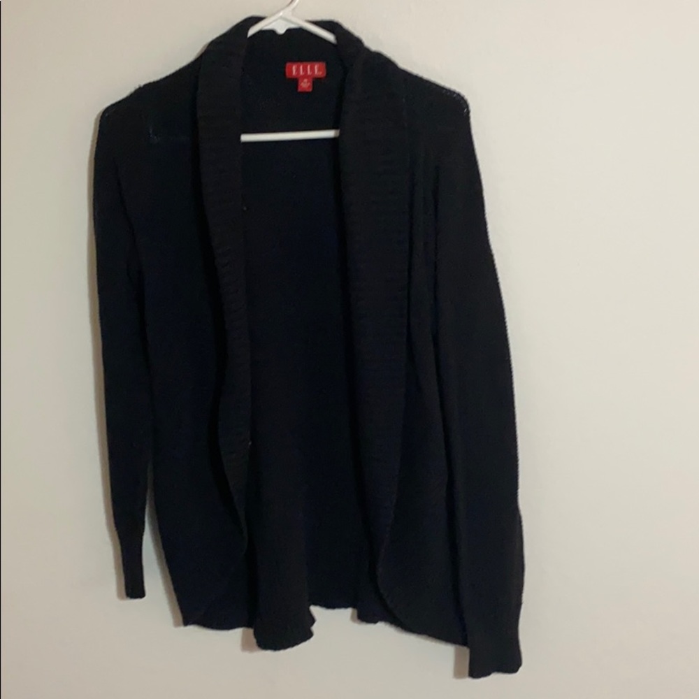 black cardigan